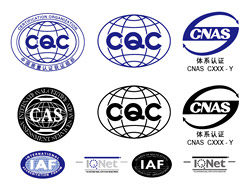 CQC/CNAS/IAF/IQNET质量认证标志矢量图