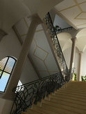 别墅，豪华住宅楼梯3D模型