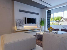 经典港式现代简约客厅装饰效果图3d模型1款