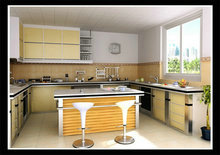 宽敞明亮的厨房3D模型（含贴图）