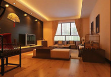 中式现代简约客厅3D模型（含材质）