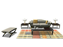 沙发组合3D模型-家具3D模型库