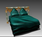 欧式古朴的大床3D模型下载