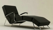 黑色软躺椅3D模型