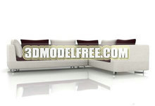 黑白沙发3D模型