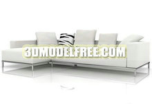 白色简约沙发3D模型