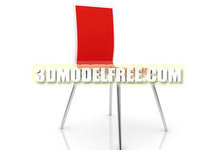 红色的椅子3D模型