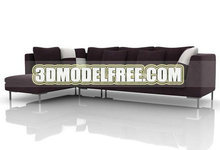 灰白时尚沙发3D模型