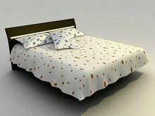 小碎花的床3D模型