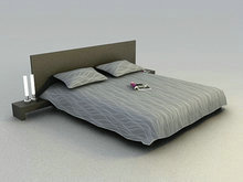 抽象现代的床3D模型