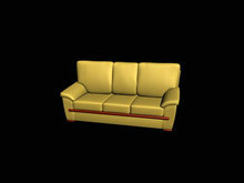 老式黄色沙发