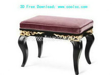 沙发木凳3D模型