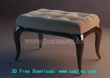 沙发凳3D模型（含材质）