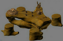 工艺树根茶几3D模型