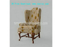 欧式豪华椅子3D模型(含材质)