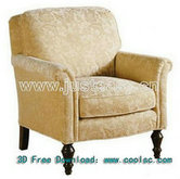 新古典黄色尊荣沙发3D模型（含材质）