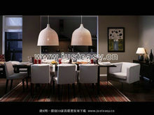 黑色温馨家居餐桌椅3D模型（含材质）