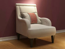 欧式超软布艺沙发椅3D模型（含材质）