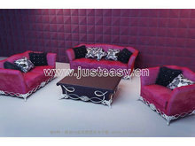 红色布艺软沙发3D模型（含材质）
