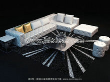 时尚个性沙发组合3D模型（含材质）