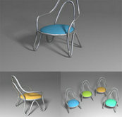 流线型小椅子3D模型