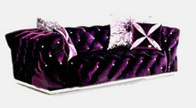紫色新古典多人软沙发