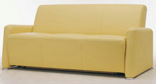 加宽型黄色多人布艺软沙发3D模型（含材质）
