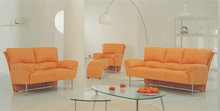 桔黄色家居休闲沙发组合3D模型（含材质）