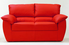 红色双人软沙发3D模型（含材质）