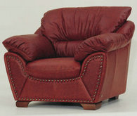 欧式暗红色单人沙发3D模型
