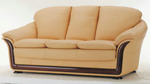 黄色多人布艺软沙发3D模型