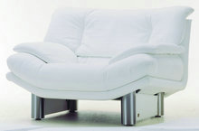 白色个性单人布艺软沙发3D模型