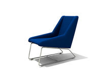 欧式时尚蓝色单体沙发椅