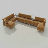 现代时尚简约型整体组合沙发3D模型