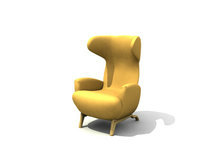 黄色时尚单人沙发