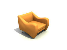 舒适单人沙发模型