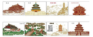 中国古典著名建筑矢量图