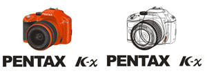 宾得pentax k-x相机矢量图
