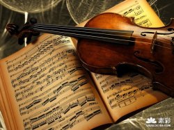 小提琴和乐谱psd素材