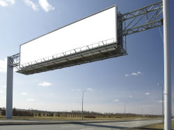高速公路空白户外广告牌高清图片