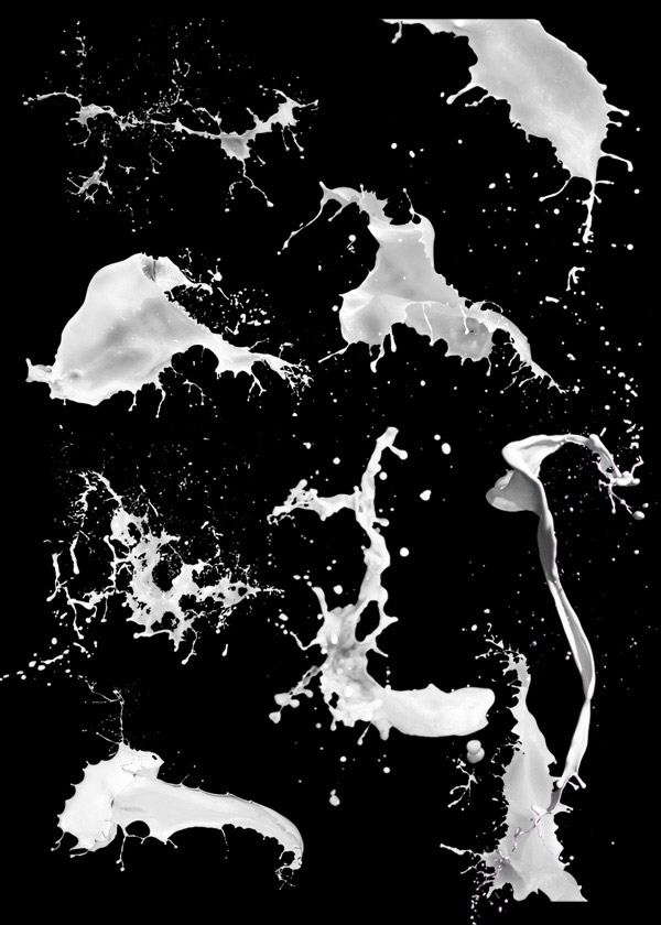 动感牛奶液体5psd素材 潮流背景psd素材 素彩网