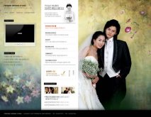 韩国精美婚纱照网站模板