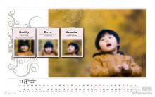 2010儿童照片模板年历psd素材