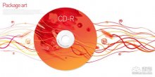 线条CD包装设计psd素材
