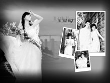 黑白风格婚纱照相册模板