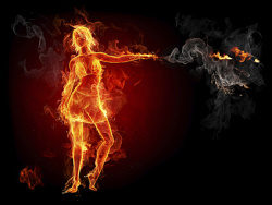 燃烧的女性图片素材-3