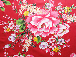 牡丹花开中式布料背景高清图片
