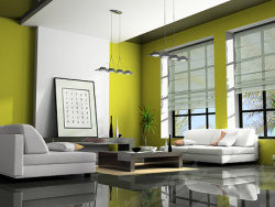 绿色现代客厅图片素材