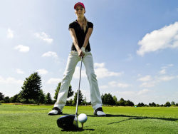 女性高尔夫球运动图片素材