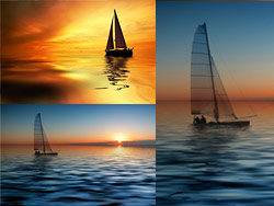 2张帆船高清图片